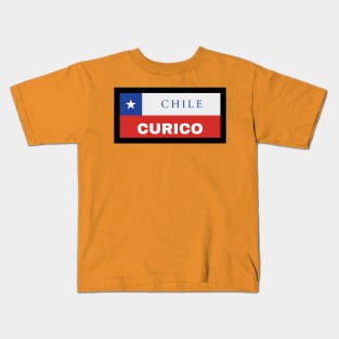 Curico City in Chilean Flag Kids T-Shirt